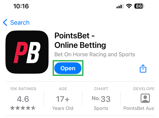 PointsBet Support Interface